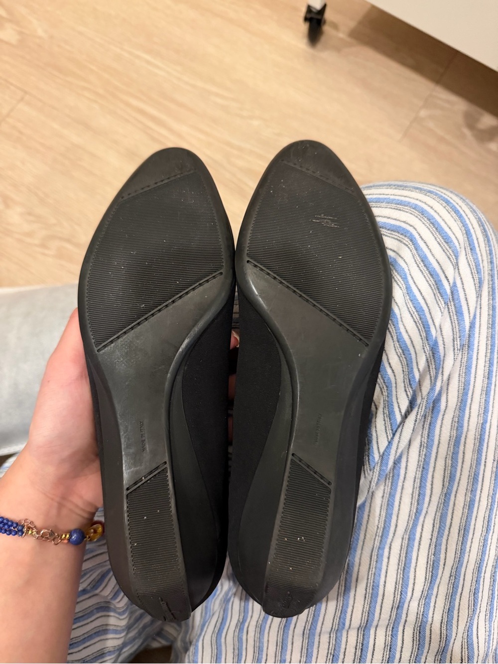 Salvatore Ferragamo Black Nylon Semi-Pointed Ballet Flats 6.5–7 - Picture 4 of 5